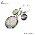 Beautiful Epoxy Sticker Metal Key Ring